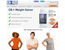 Tablet Screenshot of cb1weightgainer.com